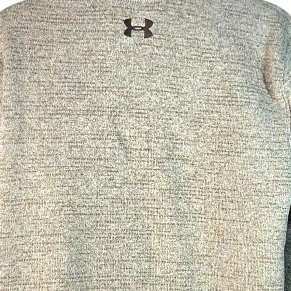 Under Armour Mens Specialist Henley 1/4 Zip Pullover  M Tan Taupe Zip Pocket - Picture 4 of 7